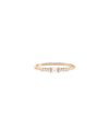 Rose gold Diamond Baguette and Line Band Ring with linear diamond arrangement