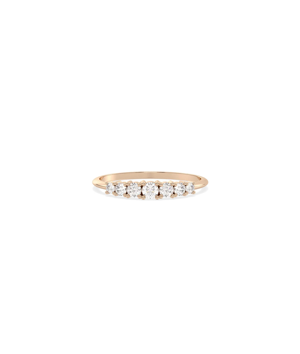 Graduating Diamond Band Ring - 79e | Everyday 14K Gold Jewelry