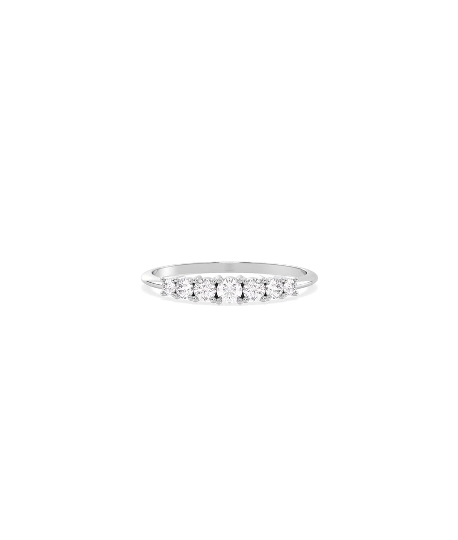Graduating Diamond Band Ring - 79e | Everyday 14K Gold Jewelry