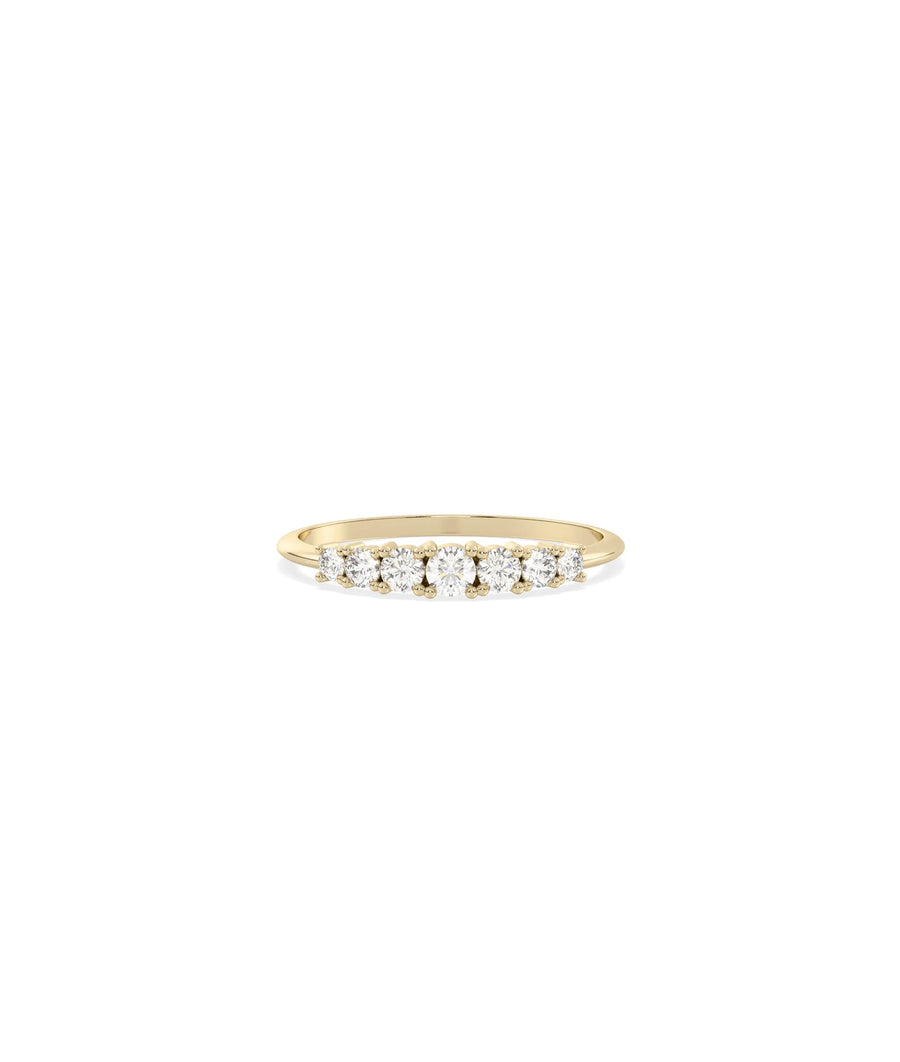 Graduating Diamond Band Ring - 79e | Everyday 14K Gold Jewelry