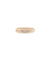 Rose gold Diamond Solitaire Band Ring with timeless single diamond elegance