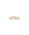 Multi Shape Solitaire Diamond Band Ring in yellow gold with varied diamond cuts