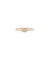 Rose gold Diamond Shape Pave Band Ring with modern architectural diamond shape design