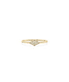 Diamond Shape Pave Band Ring in yellow gold with geometric diamond motif and sparkle