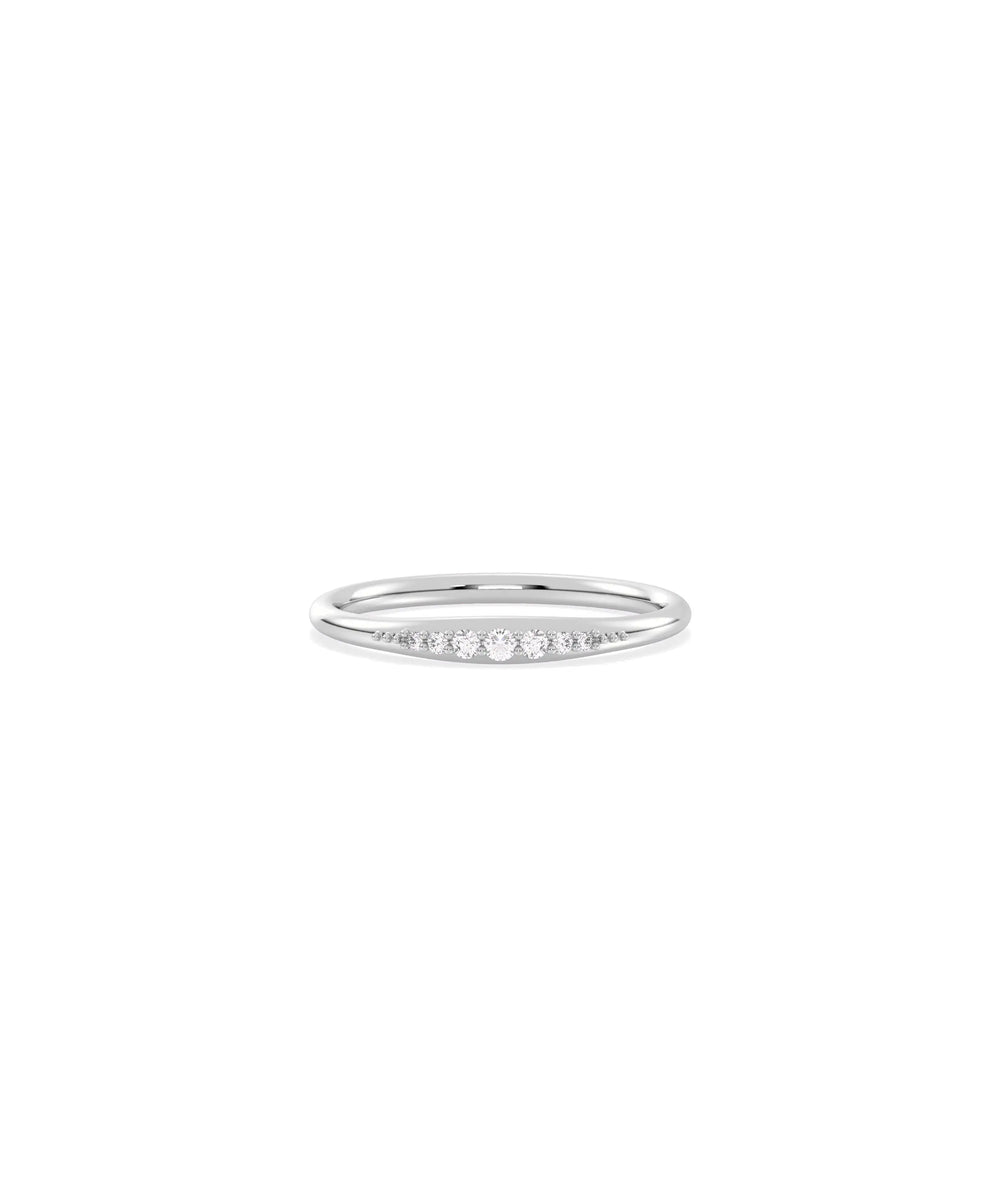 Narrow to Wide Diamond Band Ring - 79e | Everyday 14K Gold Jewelry