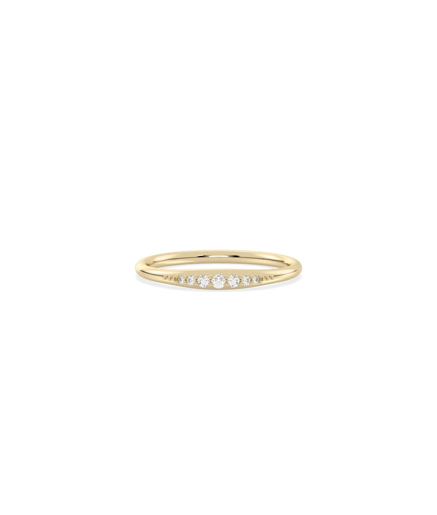 Narrow to Wide Diamond Band Ring - 79e | Everyday 14K Gold Jewelry
