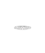 White gold Graduating Diamond Band Ring featuring tapered diamond size progression