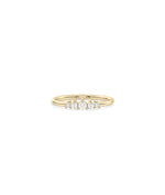 Graduating Diamond Band Ring in yellow gold with progressively sized diamond pattern