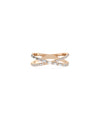 Rose gold Diamond Criss Cross Ring with bold architectural criss cross pattern