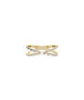 Diamond Baguette Criss-Cross Ring