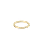 Side angle of Diamond Eternity Band Ring showing slim 2mm delicate profile