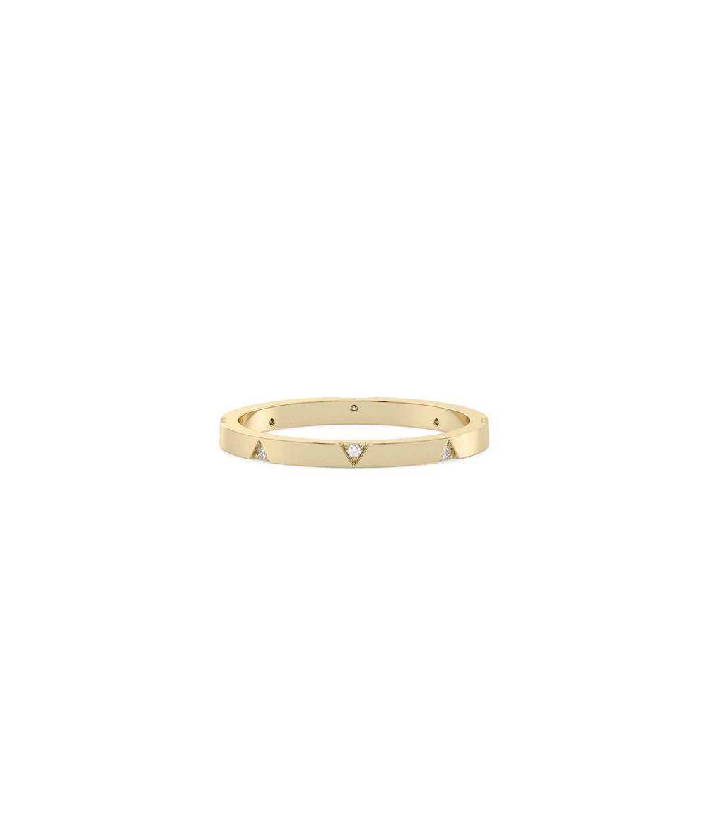 Diamond Eternity Band Ring in yellow gold with continuous diamond circle design