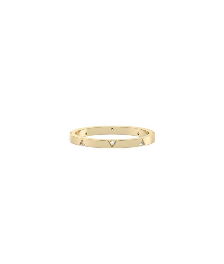 Diamond Eternity Band Ring in yellow gold with continuous diamond circle design