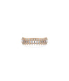 Diamond Baguette Band Ring rose gold with sparkling round and baguette diamonds