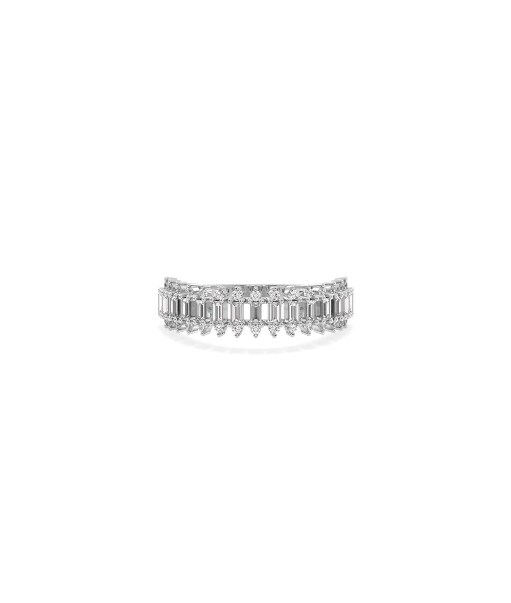 Diamond Baguette Band Ring white gold featuring baguette cut diamonds