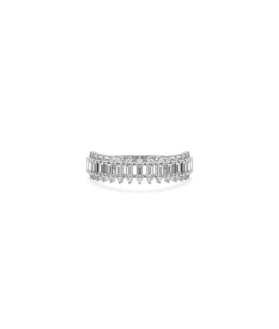 Diamond Baguette Band Ring white gold featuring baguette cut diamonds