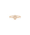 Rose gold Diamond Bezel Hamsa Ring with ancient protection symbol and sparkle