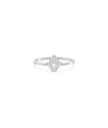 White gold Diamond Bezel Hamsa Ring featuring bezel-set diamond in hamsa design