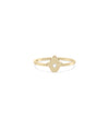 Diamond Bezel Hamsa Ring in yellow gold with protective hamsa hand symbol