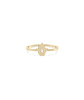 Bezel Diamond Hamsa Ring
