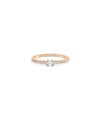 Rose gold Diamond Illusion Set Band Ring with optical enhancement setting