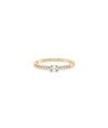 Diamond Illusion Set Band Ring in yellow gold with reflective illusion setting