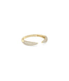 Side view of Gold Pave Split Ring showing architectural split design at 3.35mm