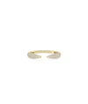Gold Pave Split Ring in yellow gold with divided band and pave diamond detailing