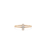 Rose gold Diamond Stacked Band Ring with sparkling diamonds on stacked bands