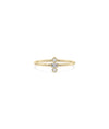 Diamond Stacked Band Ring in yellow gold showing layered design with diamond accents