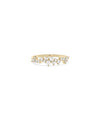 Diamond Cluster Band Ring in yellow gold with grouped diamonds on wide 6mm band
