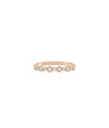 Rose gold Diamond Alternating Band Ring featuring alternating diamond placement