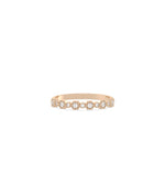 Rose gold Diamond Alternating Band Ring featuring alternating diamond placement