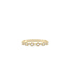 Diamond Alternating Band Ring in yellow gold showing rhythmic diamond spacing pattern