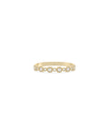 Diamond Alternating Band Ring