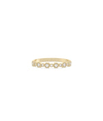 Diamond Alternating Band Ring in yellow gold showing rhythmic diamond spacing pattern
