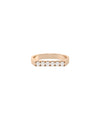 Diamond Table Top Flat Band Ring in rose gold with sparkling table top setting