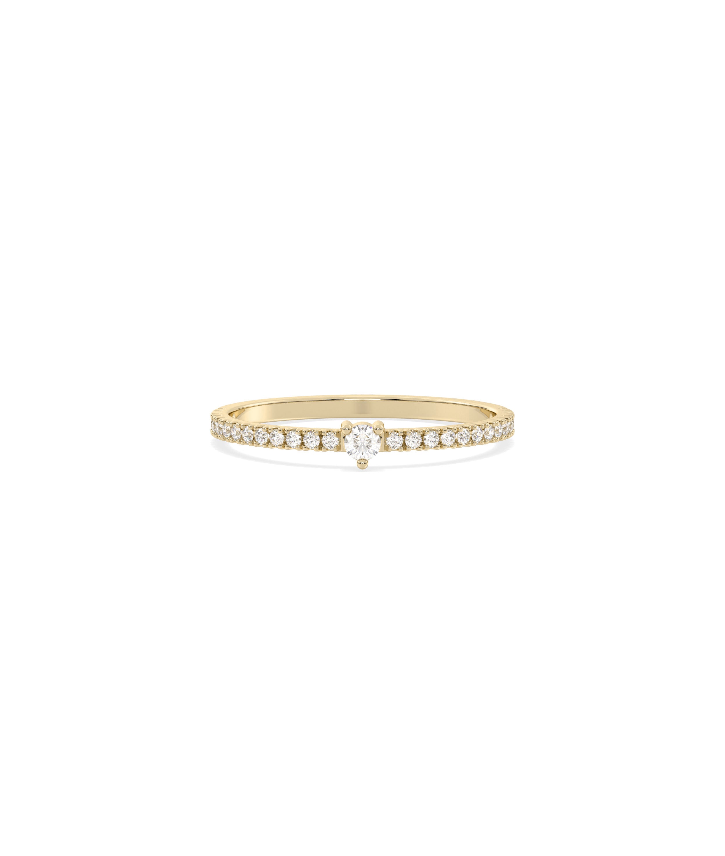 Diamond Solitaire Band Ring