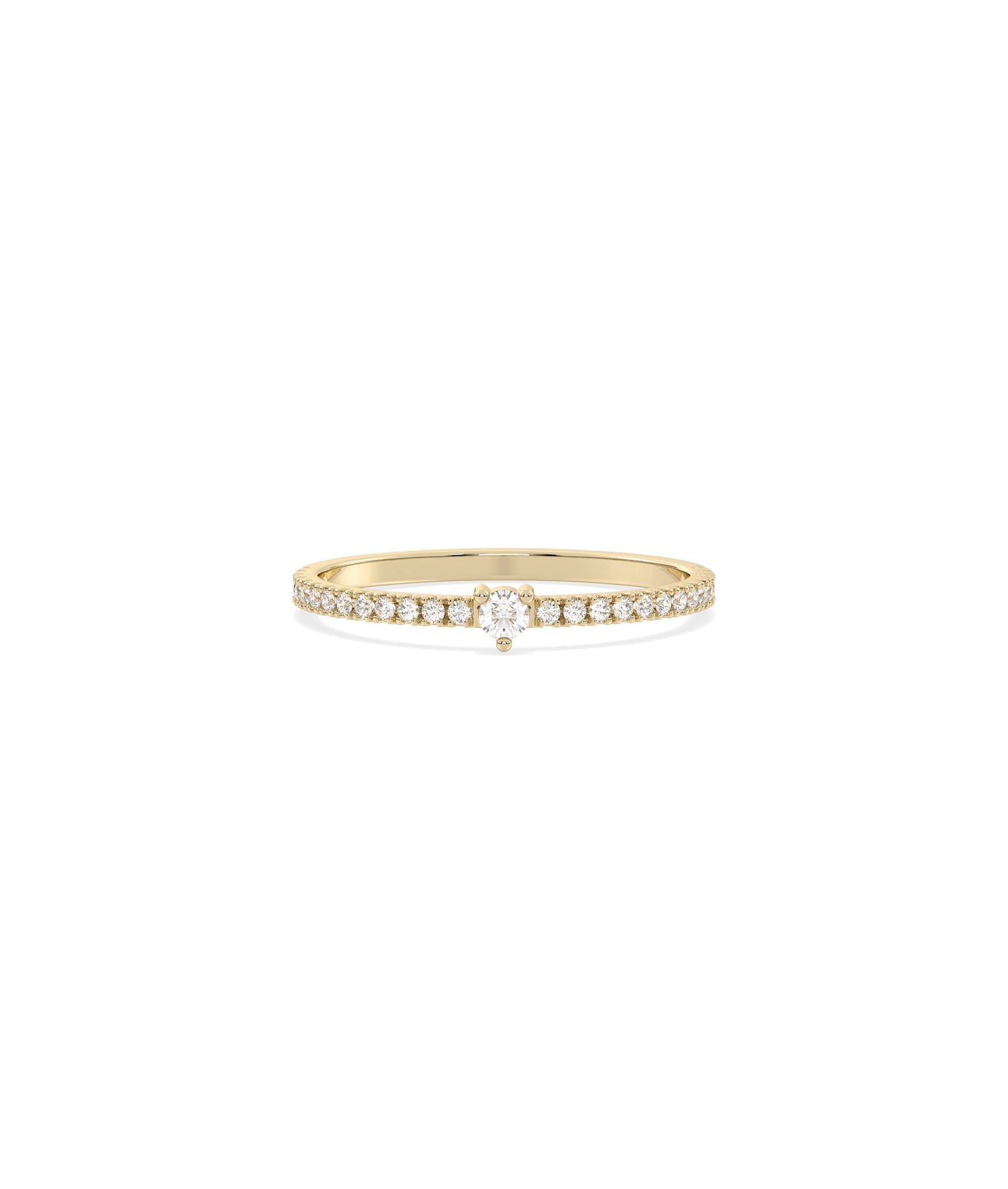 Diamond Solitaire Band Ring