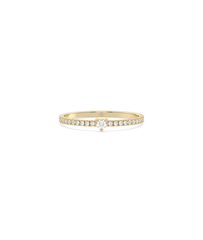 Diamond Solitaire Band Ring