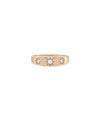 Rose gold Diamond Starburst Band Ring with dramatic astronomical-inspired starburst motifs
