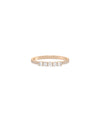 Rose gold 5 Stone Diamond Band Ring with balanced five-diamond arrangement