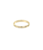 Side view of Diamond Starburst Band Ring showing 2.5mm width and celestial detail