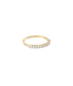 Side view of Marquise Diamond Band Ring showing 1.2mm width and marquise detail