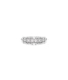 Diamond Illusion Set Band Ring in white gold with round and baguette illusion sparkle