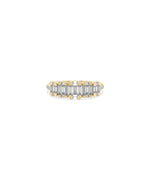 Diamond Illusion Set Band Ring in yellow gold with mixed-cut illusion diamonds