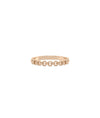 Rose gold circle ring featuring beautiful chain-inspired link pattern detail
