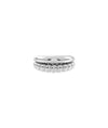 White gold 2 Row Gold Bubble and Twist Ring featuring playful bubble and elegant twist