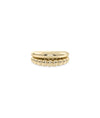 2 Row Gold Bubble and Twist Ring in yellow gold with bubble and twisted rope rows
