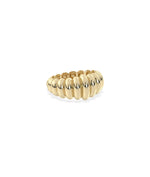 Graduating band ring side view displaying 10.8mm width and elegant taper